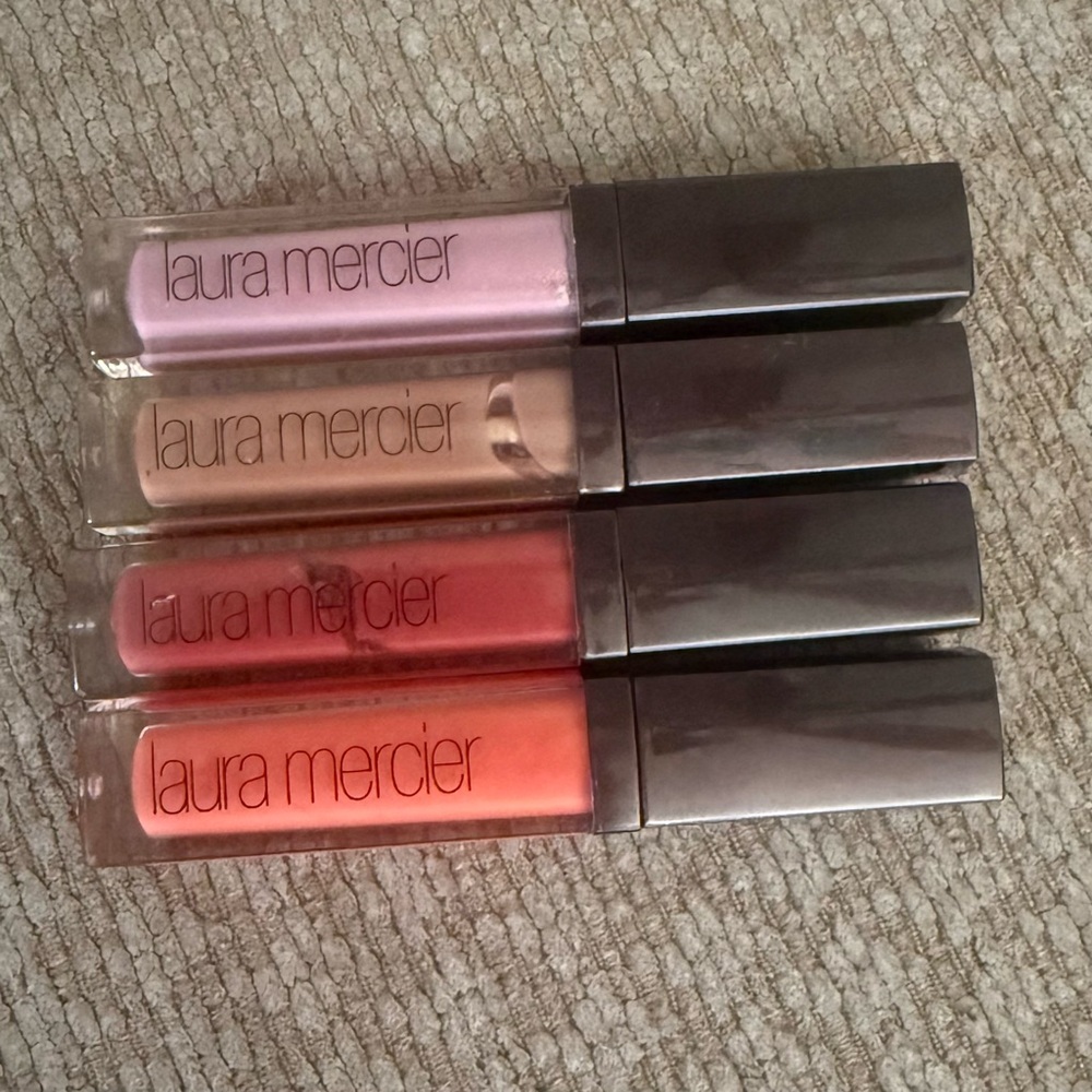 Laura Mercier LIP GLACE Set - Pink, Beige, Red, Coral